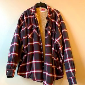 Wrangler warm button up,long sleeve shirt/coat